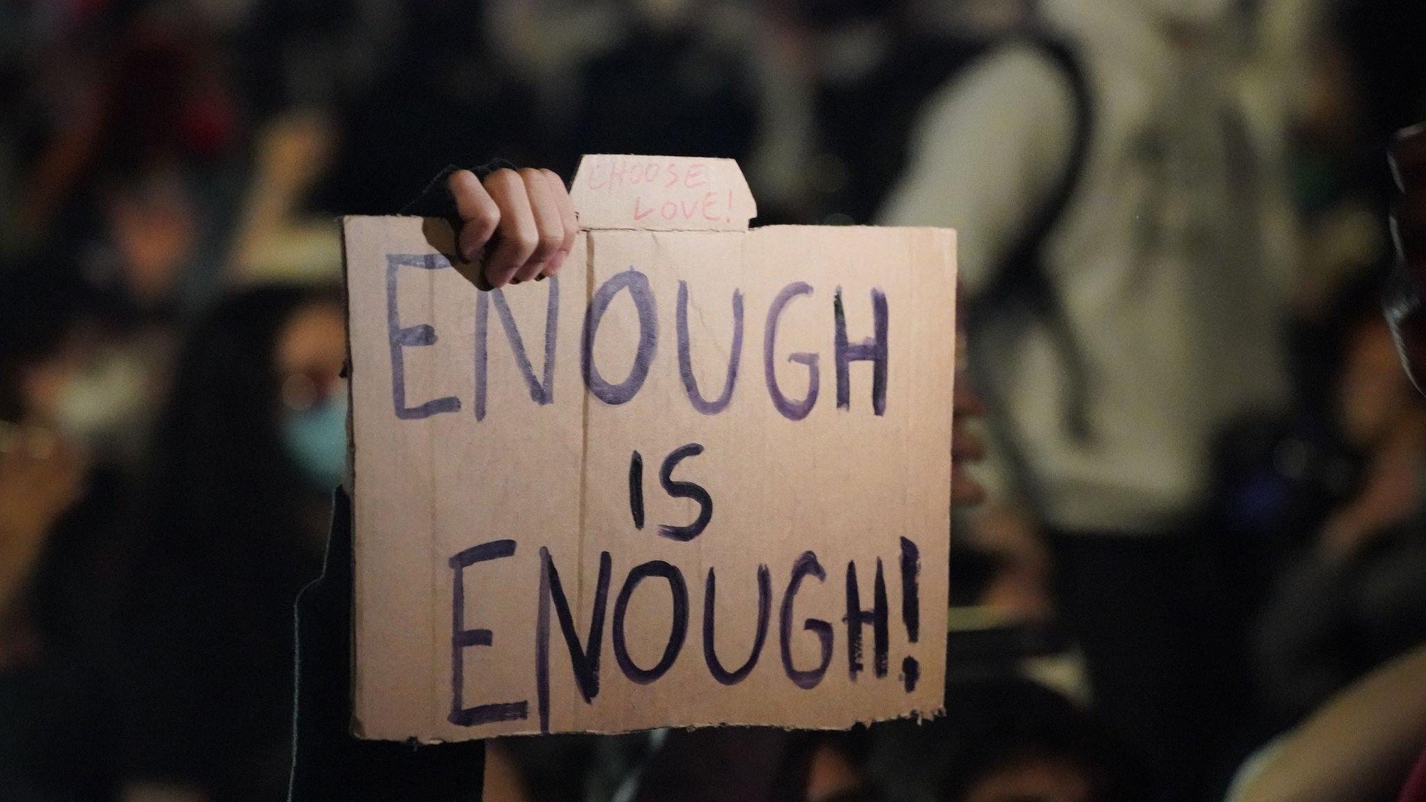 sign at a George Floyd protest