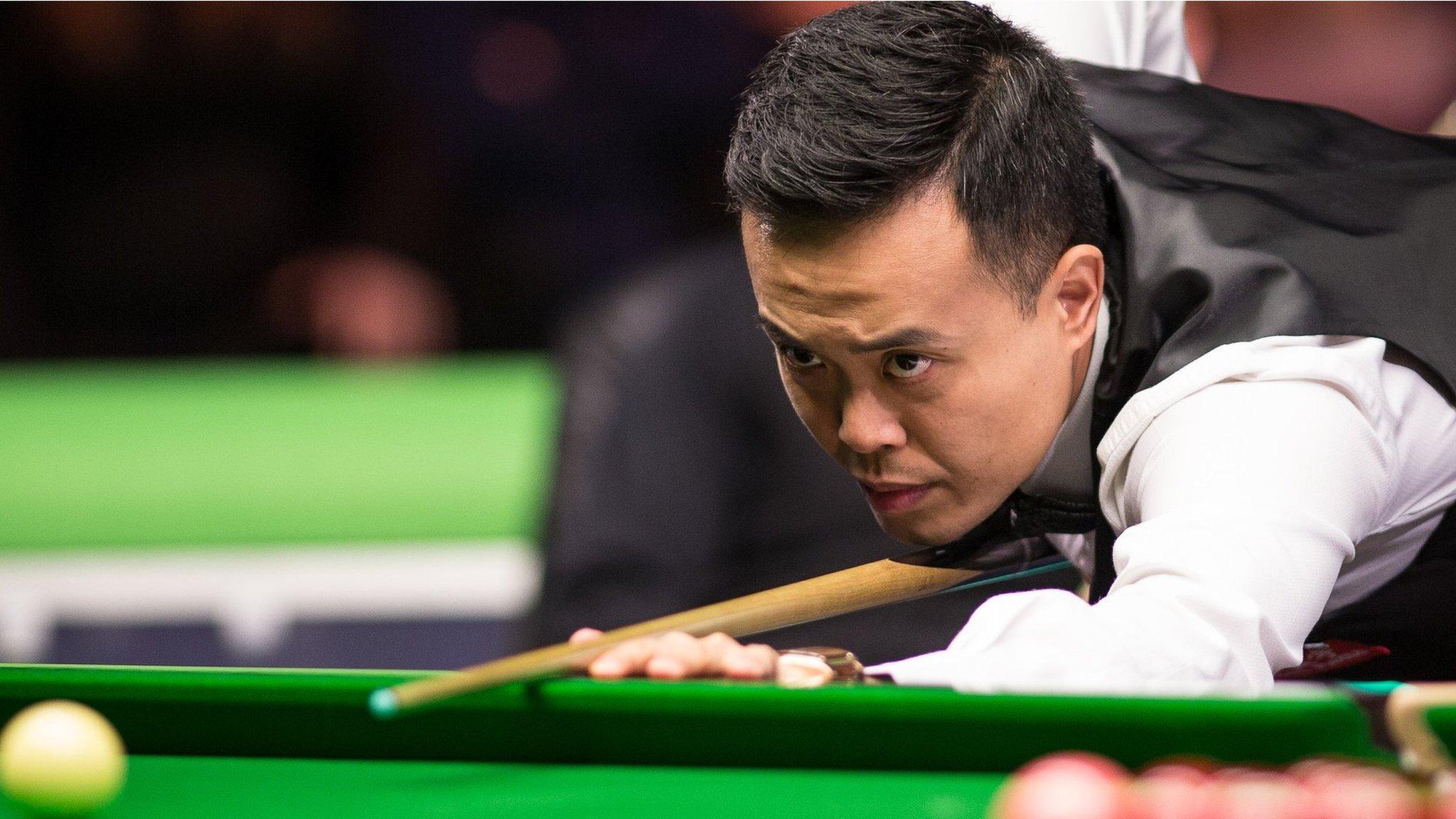 Marco Fu plays a shot at the recent UK Championship