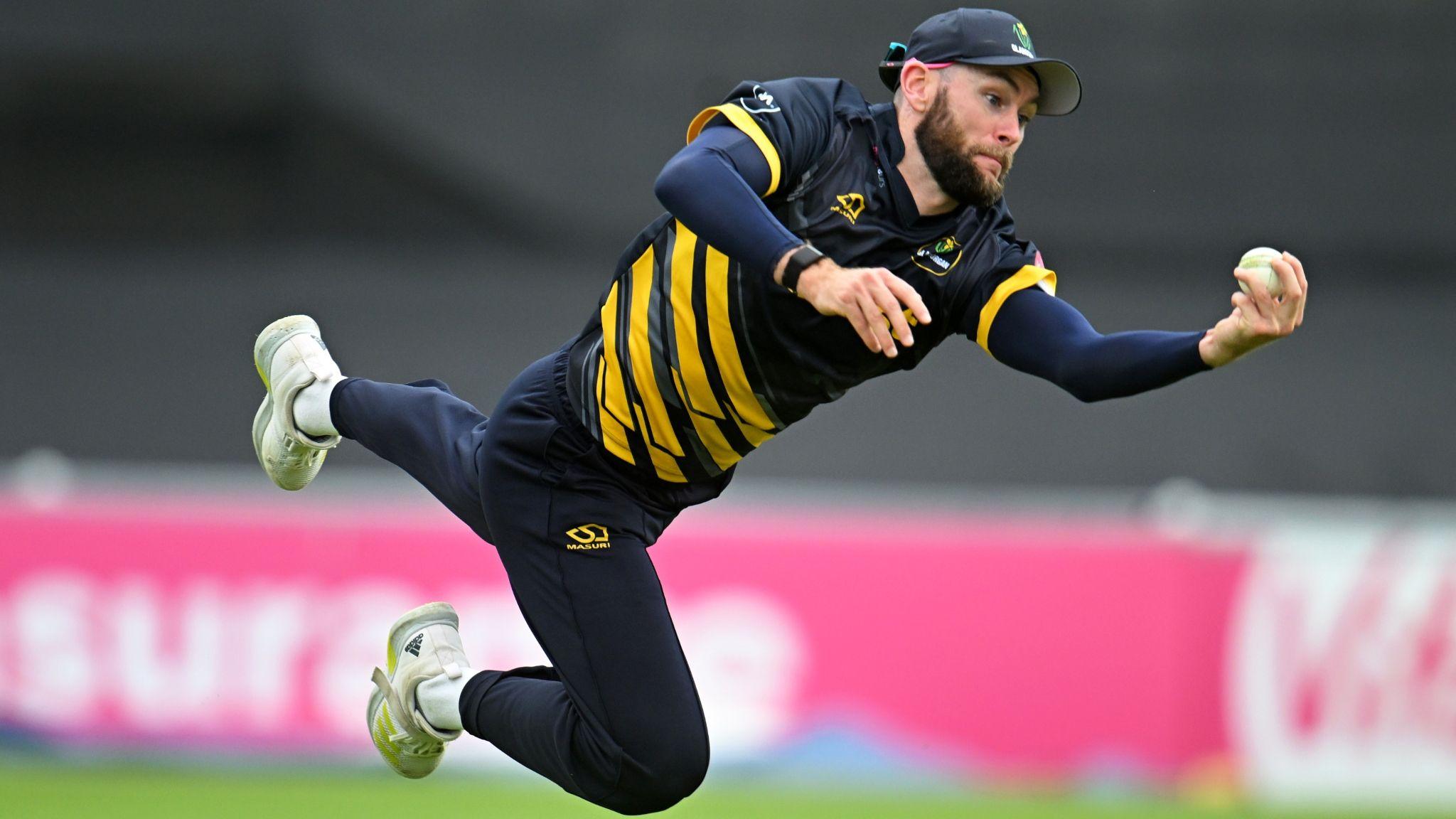 Jamie McIlroy of Glamorgan takes a catch