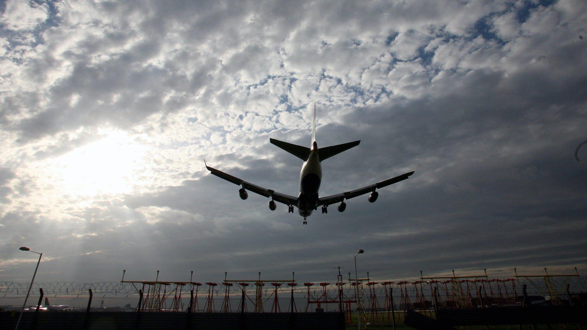 Plane landing