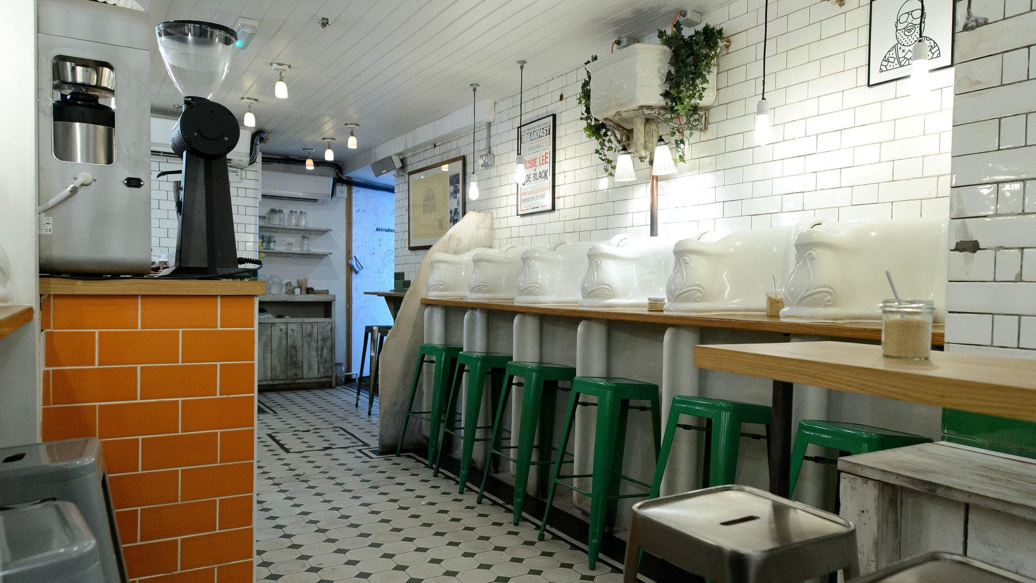 Public toilet in London converted into coffee shop