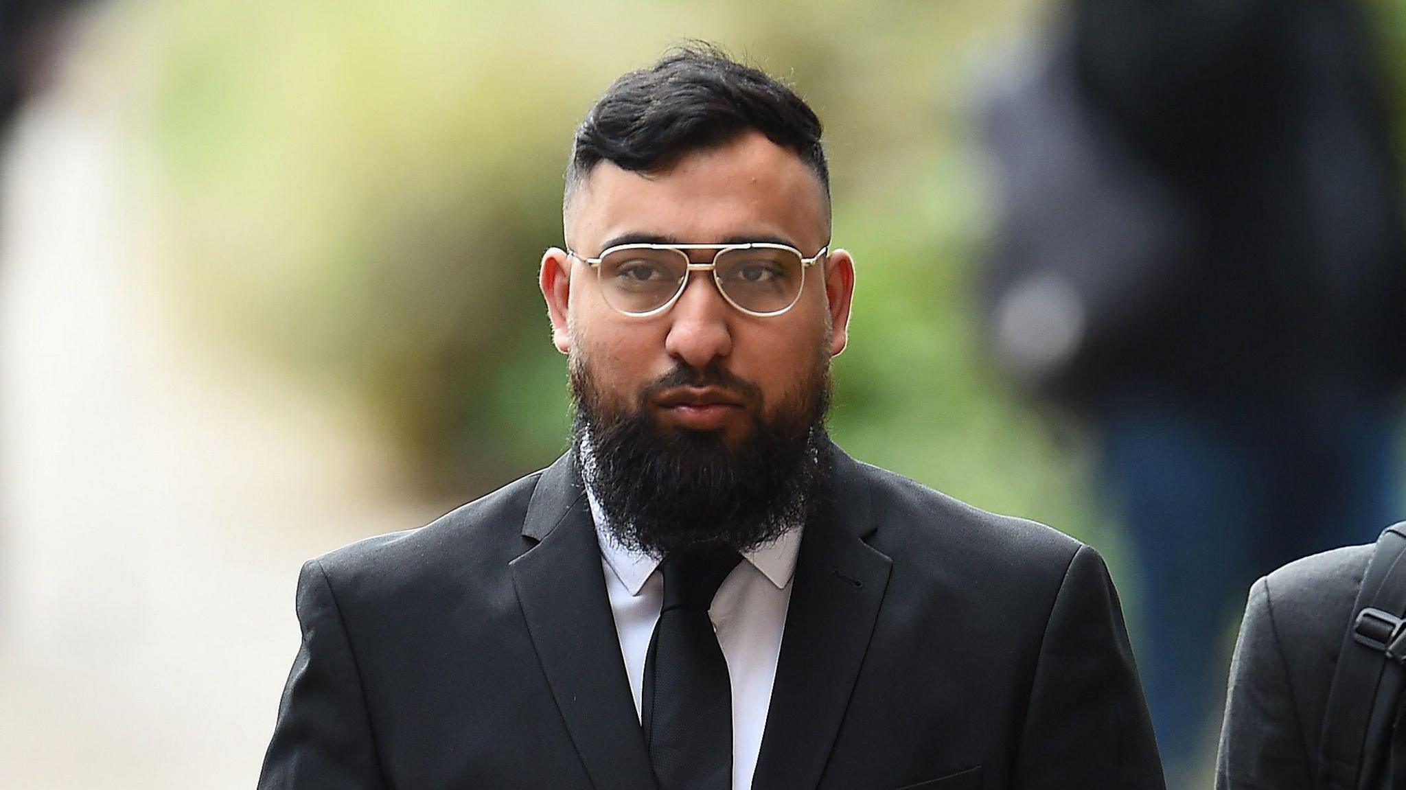 Muhammed Amaad arrives at Liverpool Crown Court, where along with Mohammed Fahir Amaaz they are charged in relation to an altercation with police officers at Manchester Airport's Terminal Two on July 23 2024.