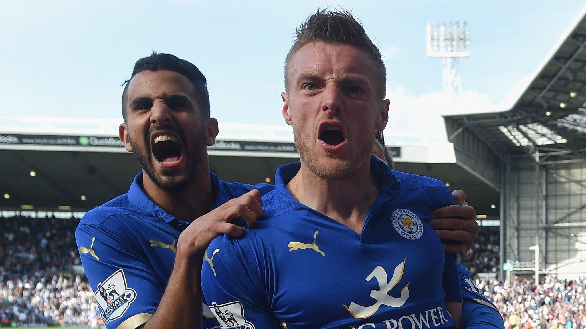 Jamie Vardy celebrates