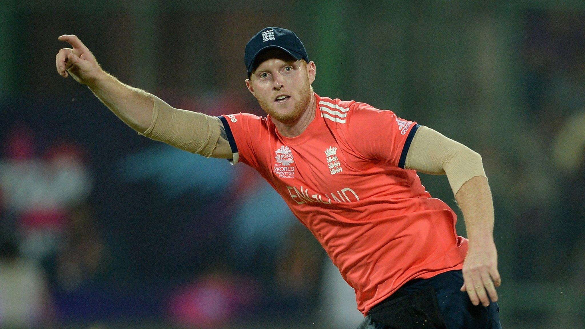 Ben Stokes celebrates a run-out