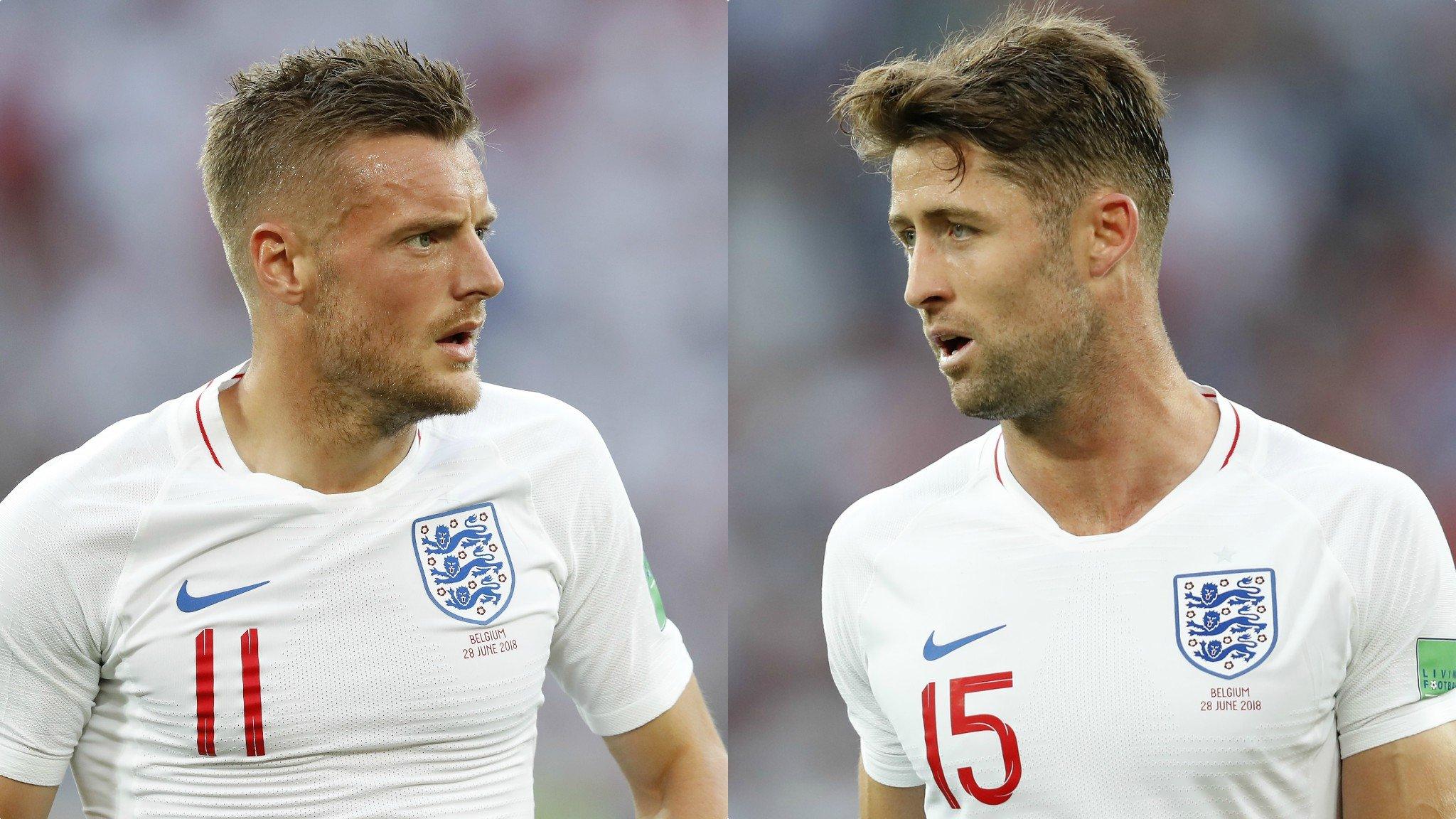 Jamie Vardy and Gary Cahill