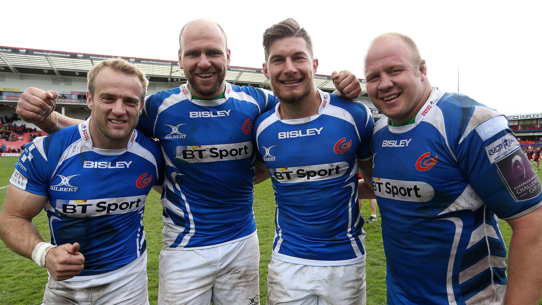 Celebrating Dragons players