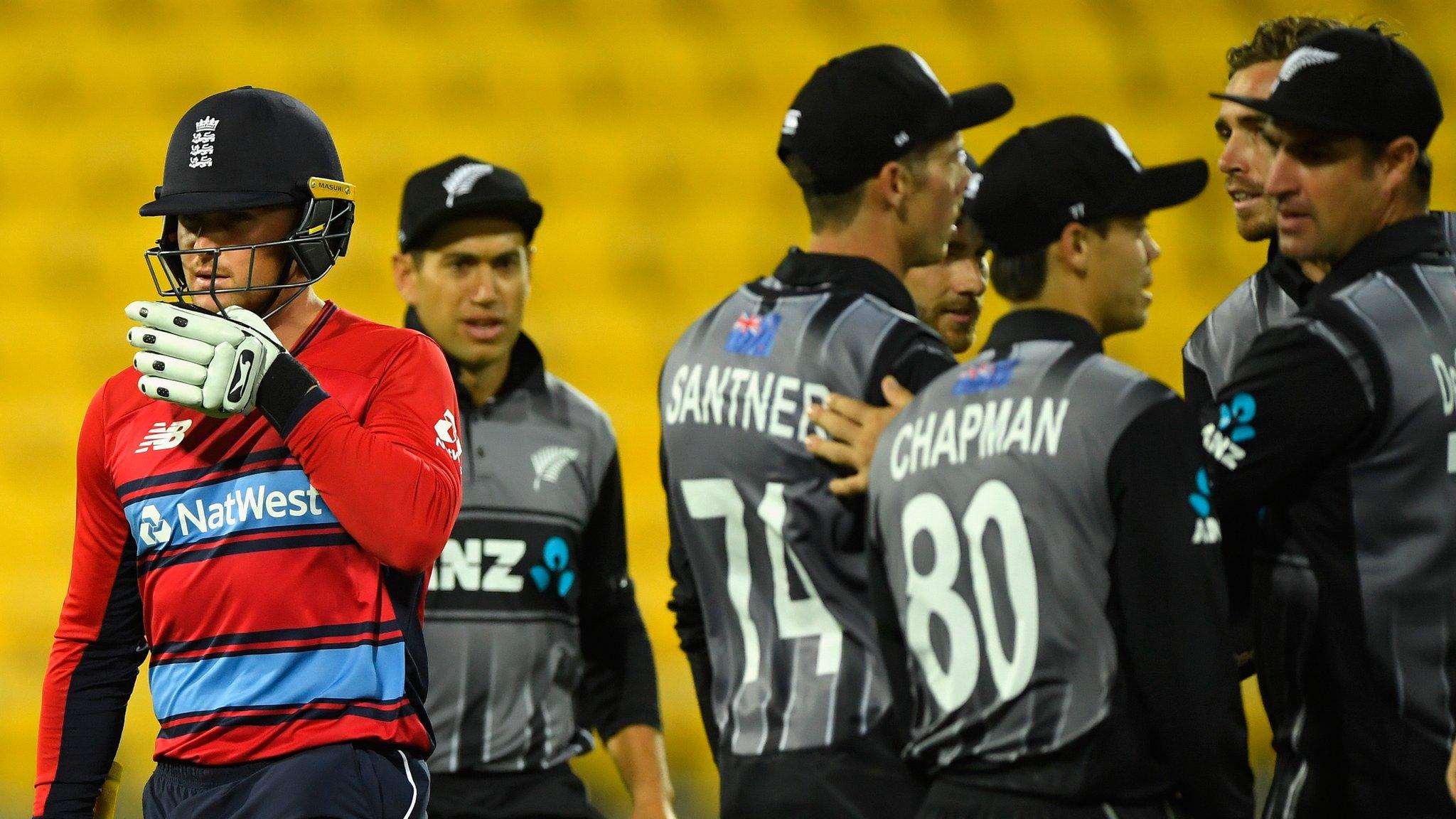 England opener Jason Roy walks off after being dismissed