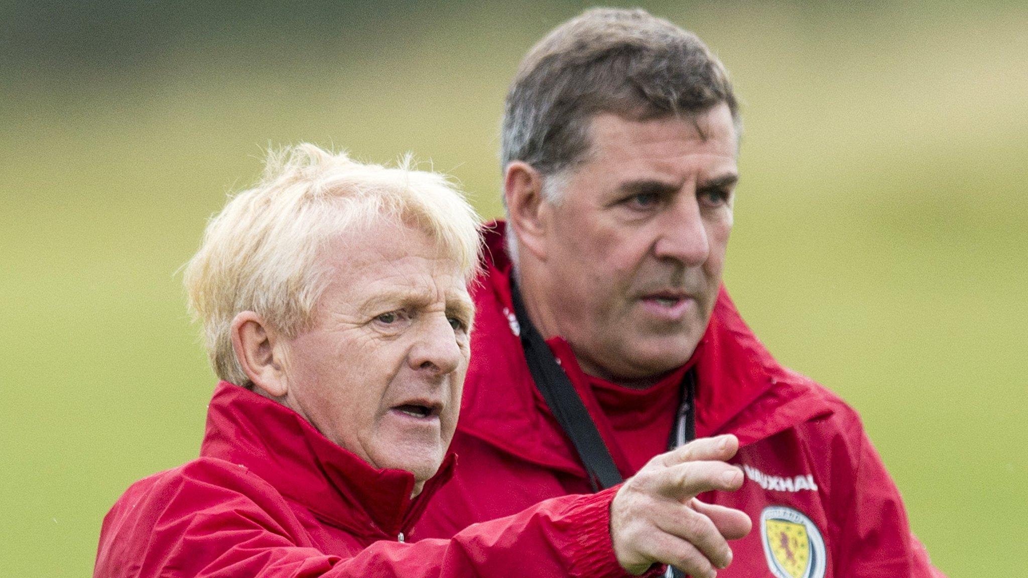 Scotland coach Gordon Strachan and assistant Mark McGhee