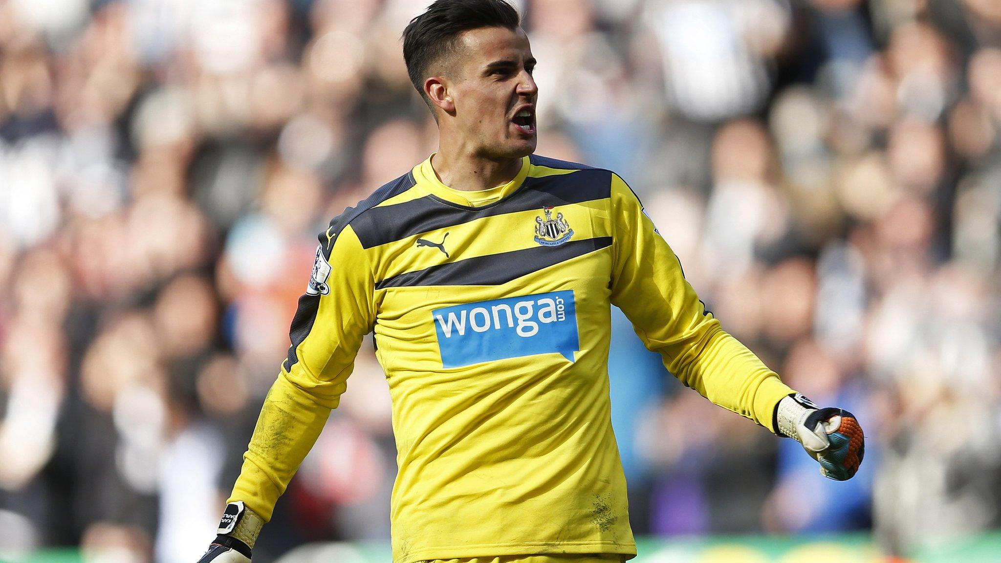 Karl Darlow celebrates