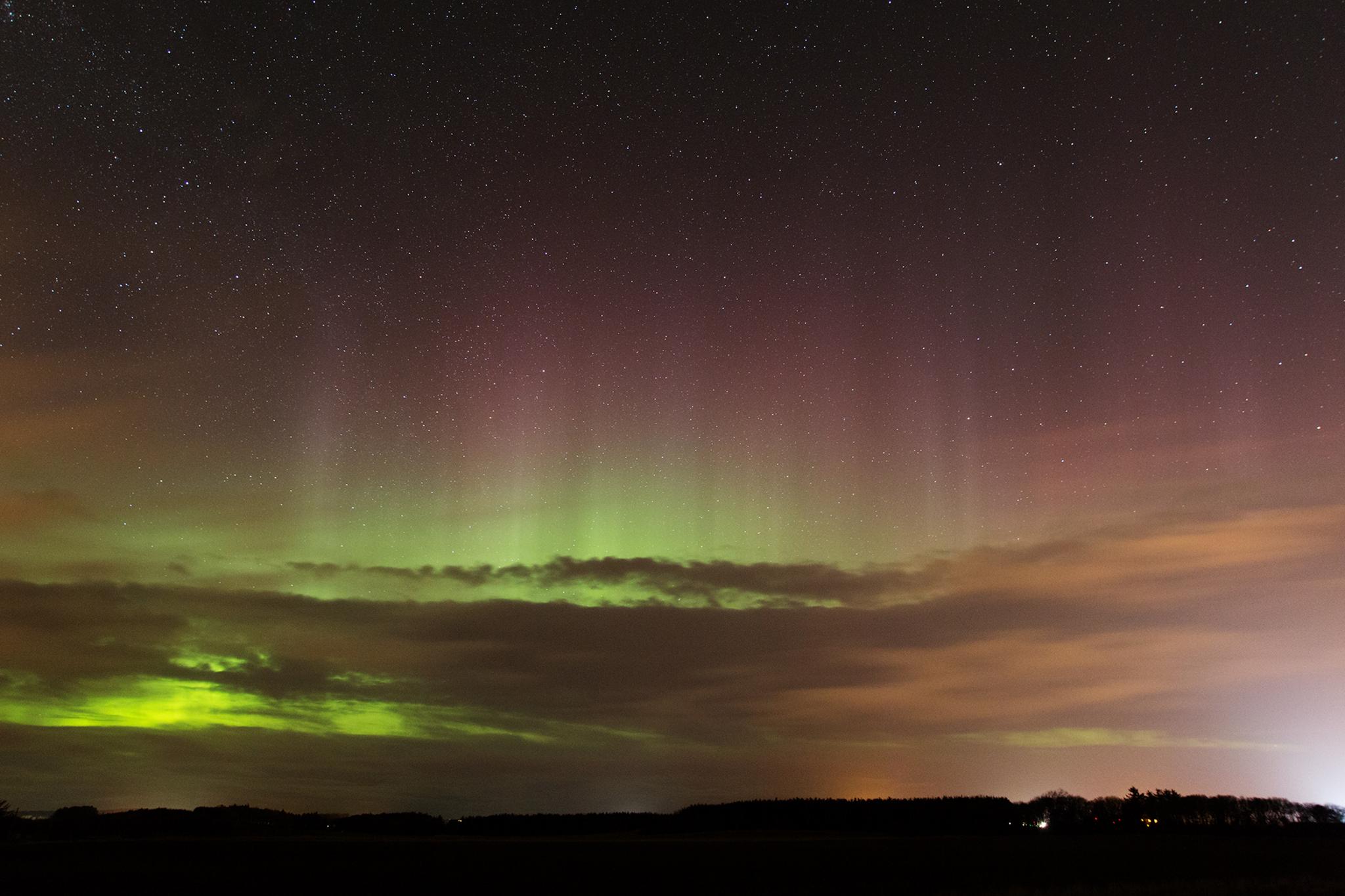 Aurora from Duffus Castle