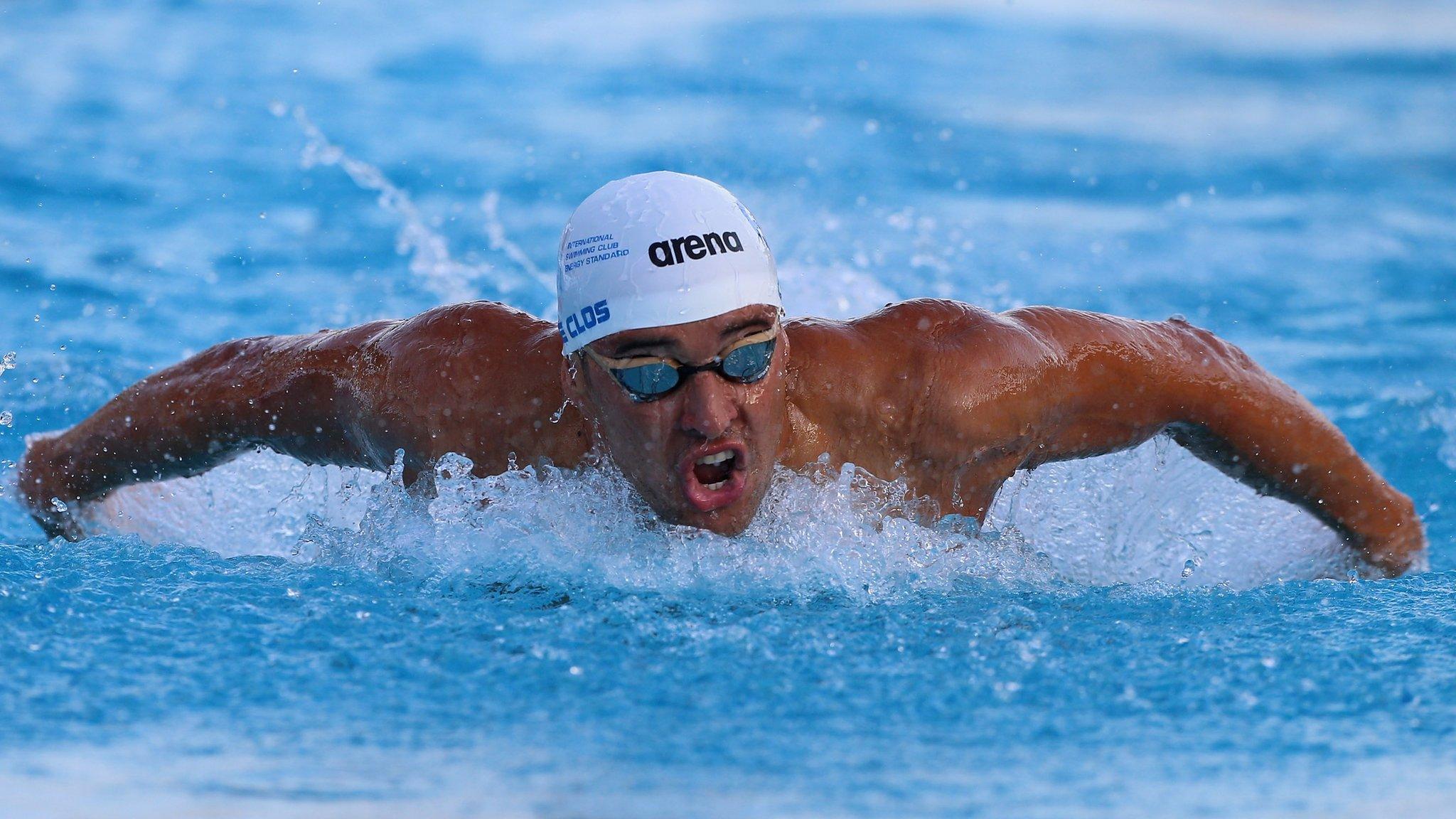 ROME, ITALY - JUNE 22: Chad Guy Bertran Le Clos of South Africa Republic competes in the men's 200 m Butterfly Final A during the 56th 'Sette Colli' international swimming trophy at Foro Italico on June 22, 2019 in Rome, Italy. (Photo by Paolo Bruno/Getty Images)