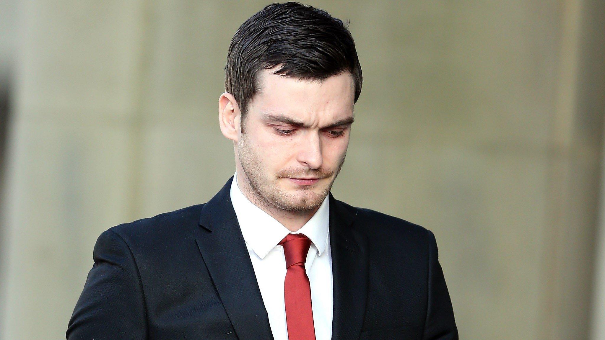 Footballer Adam Johnson arrives at Bradford Crown Court