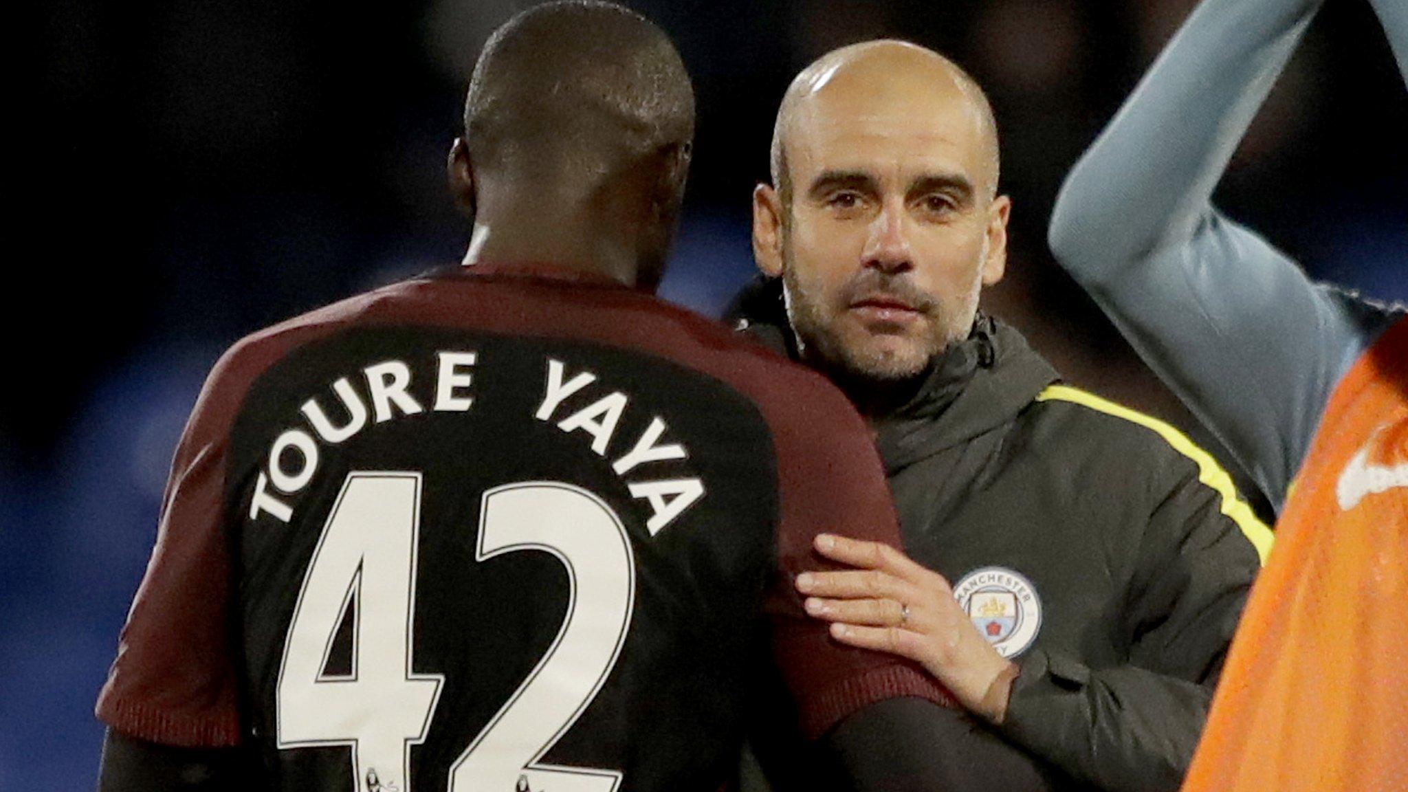 Yaya Toure and Pep Guardiola