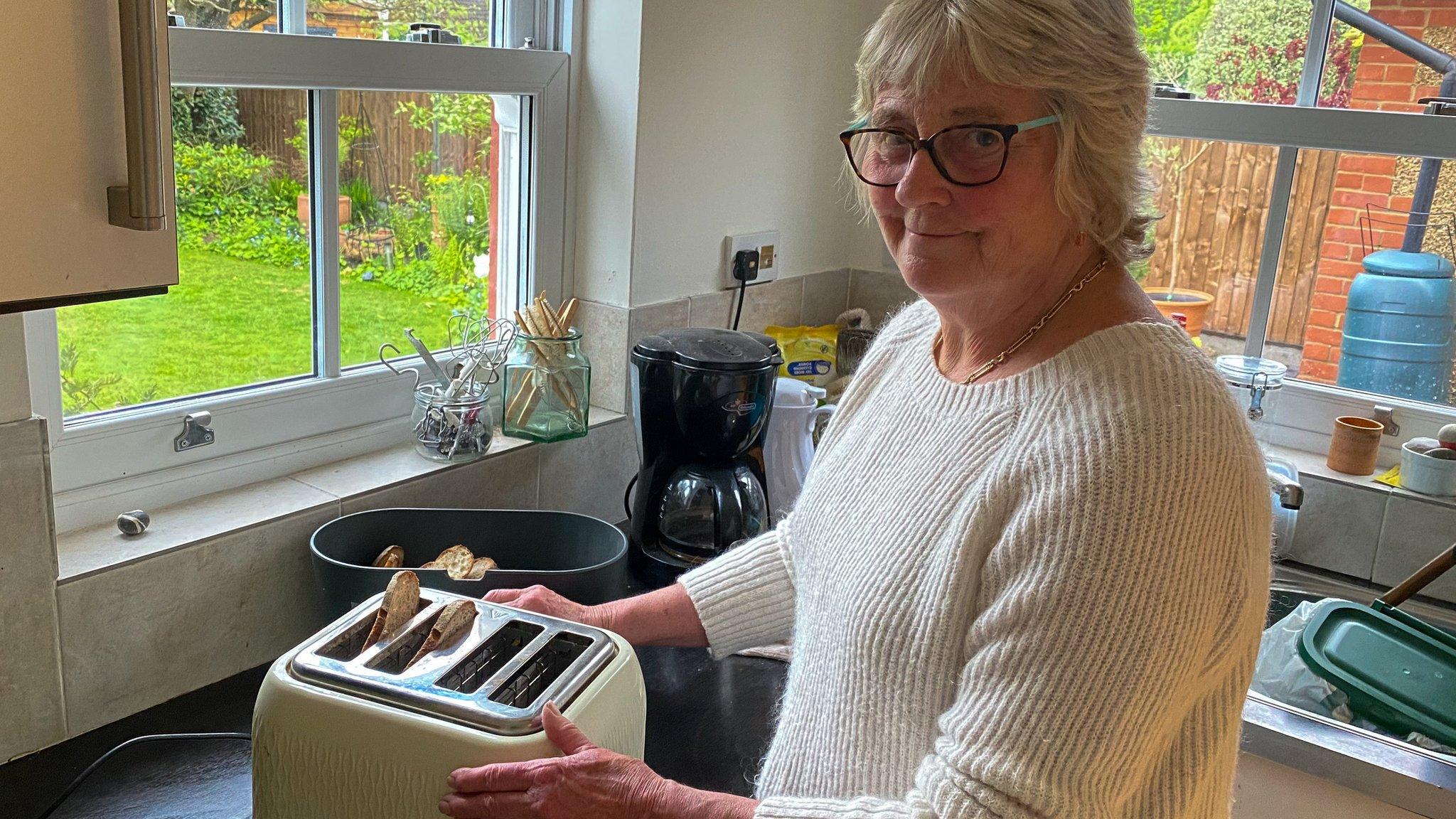 The author's mother and her toaster