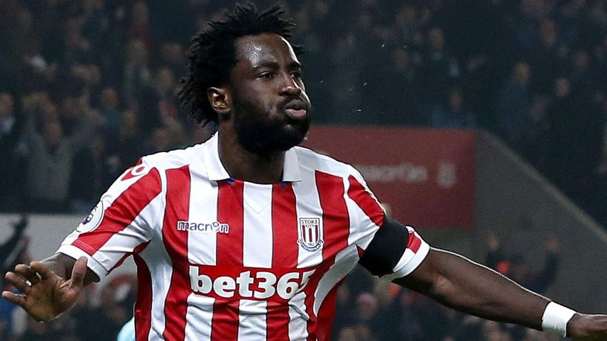 Stoke striker Wilfried Bony