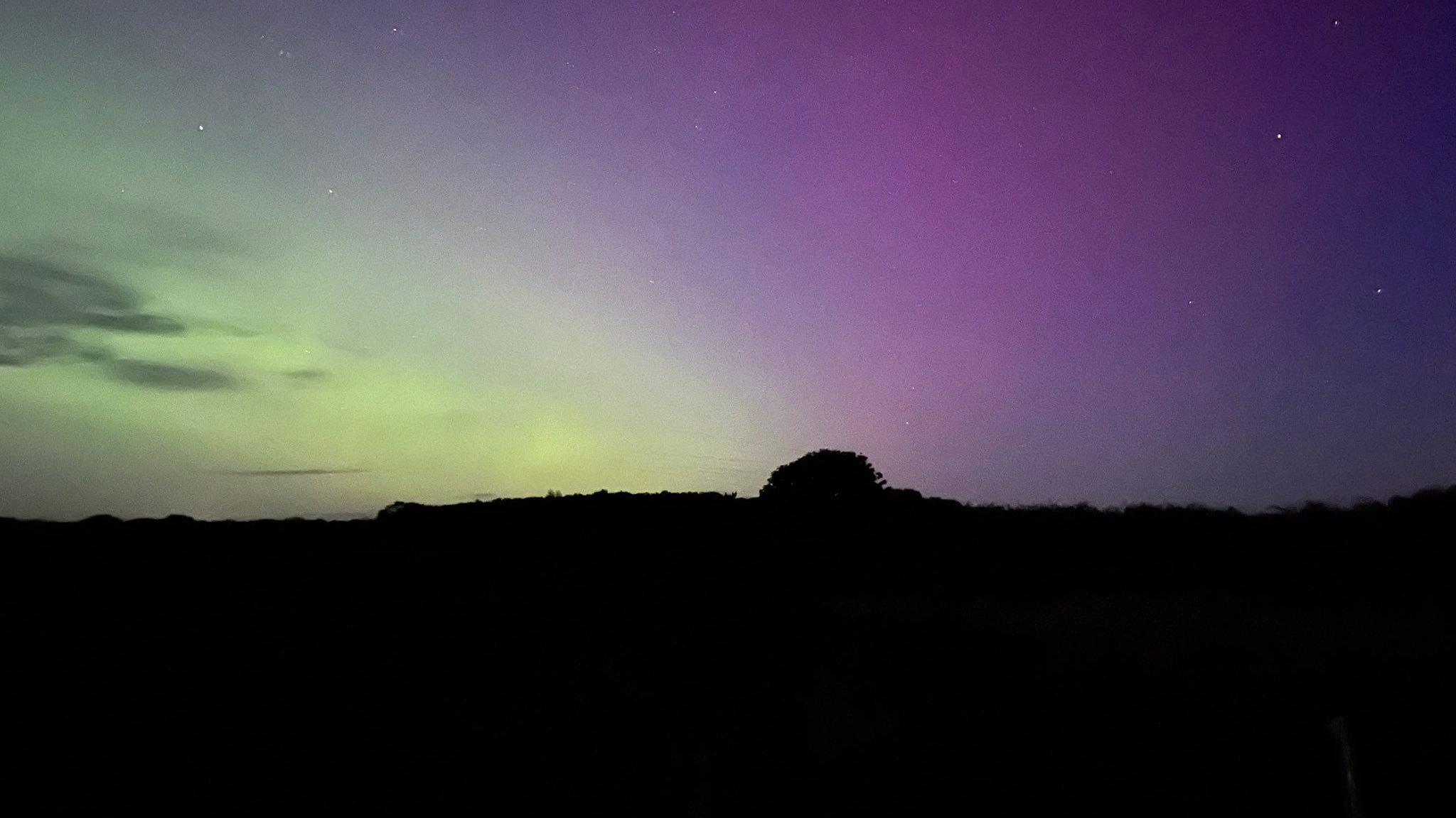 Northern lights in Norfolk