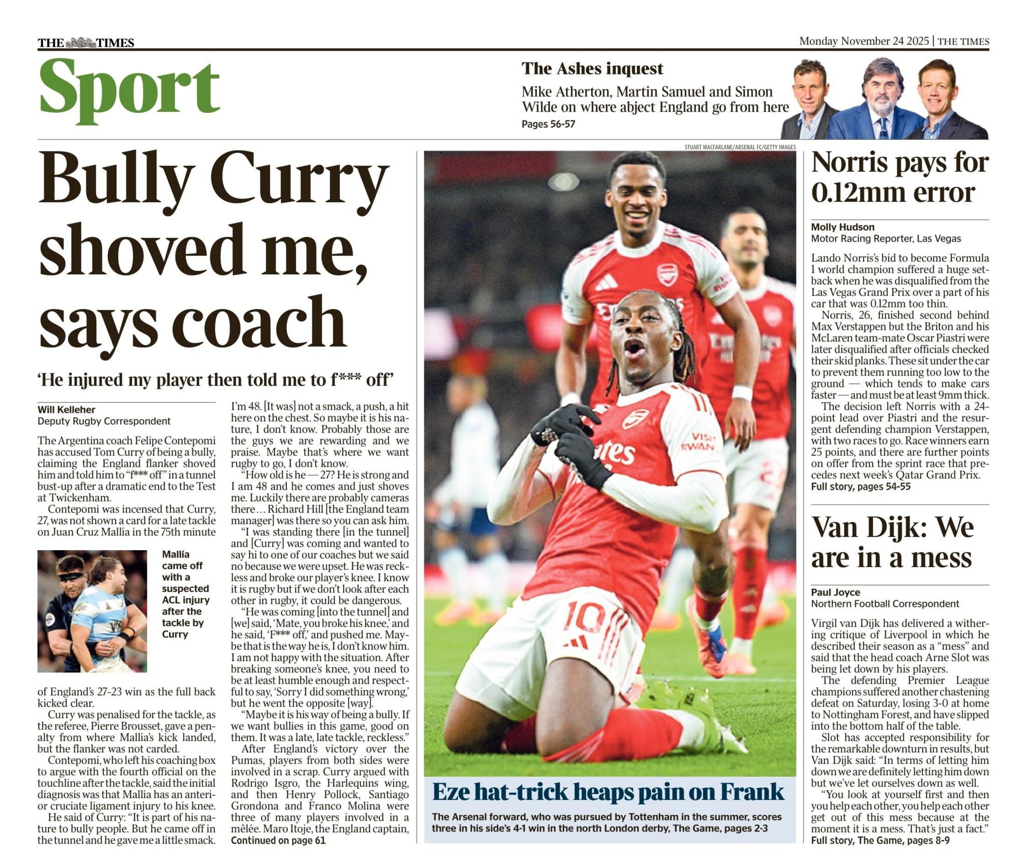 Times sports section