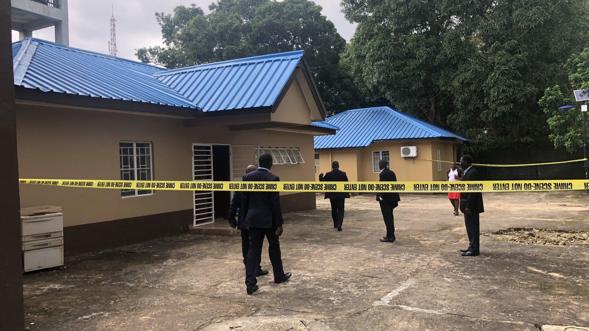 Anti-Corruption Commission officials sealed off the offices of the Sierra Leone Football Association