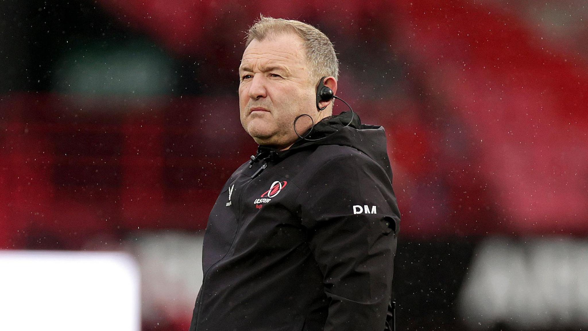 Richie Murphy watches his Ulster side during the warm-up 