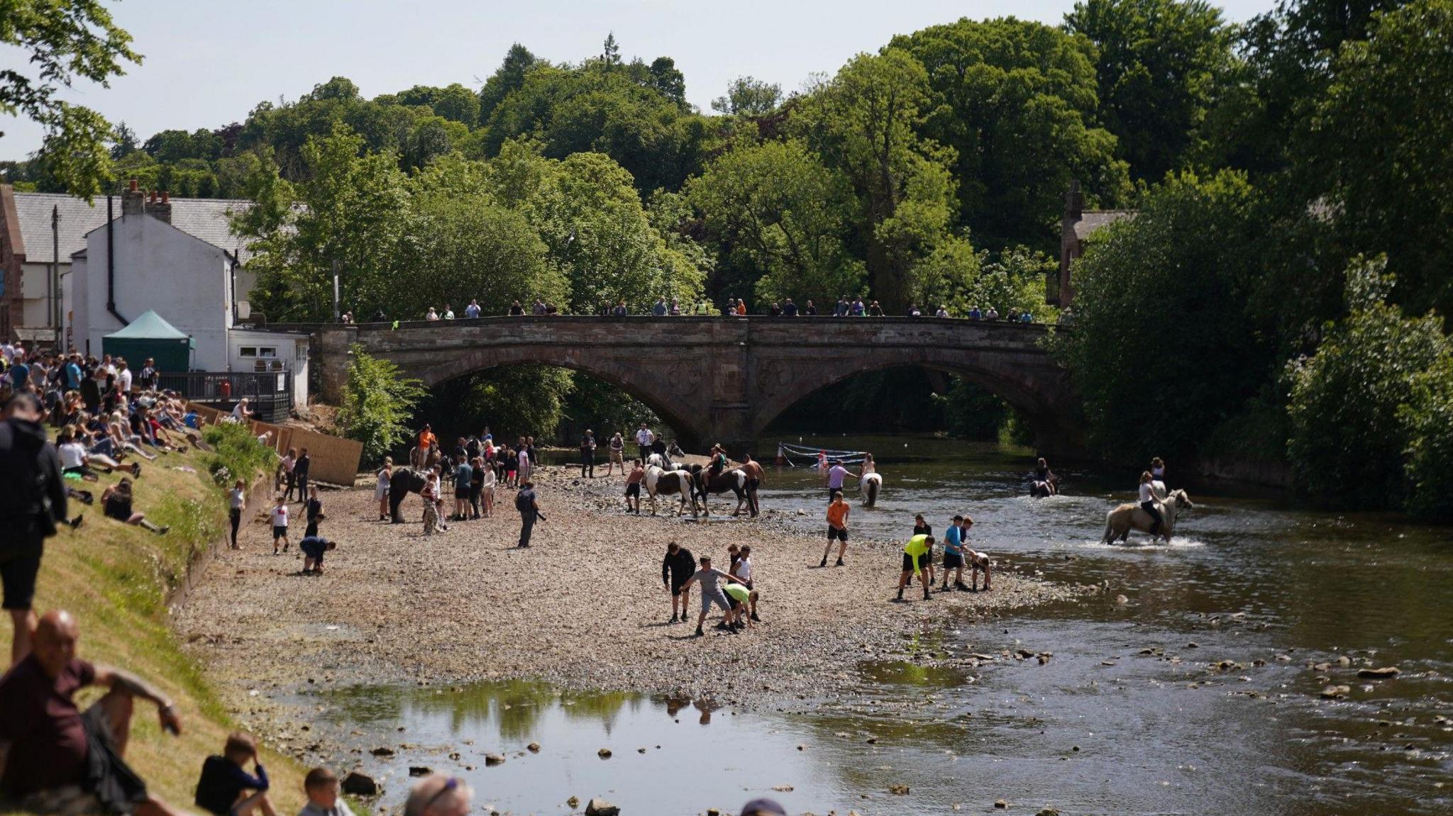 Annual gathering of people at the Appleby Horse Fair