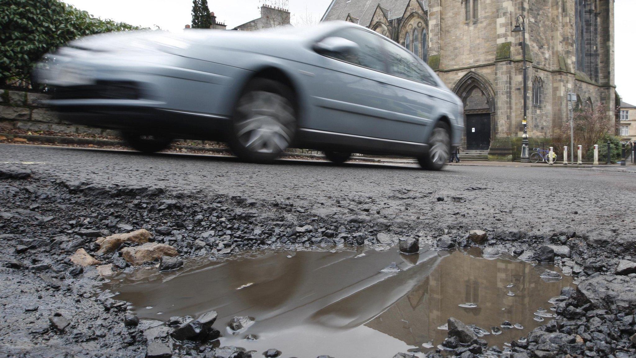 A car on a road