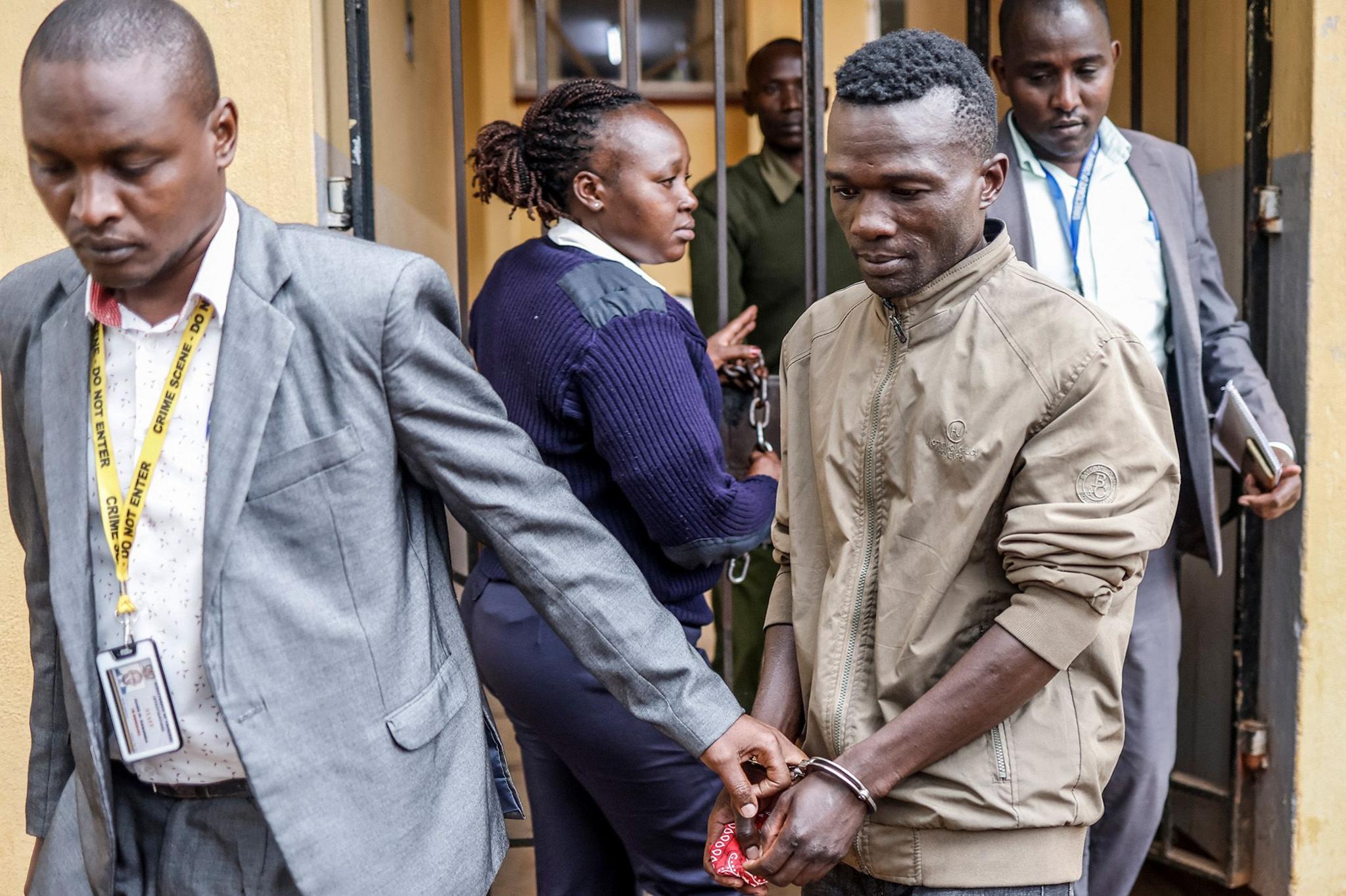 Collins Jumaisi Khalusha is escorted to the Kiambu law courts - 16 July 2024