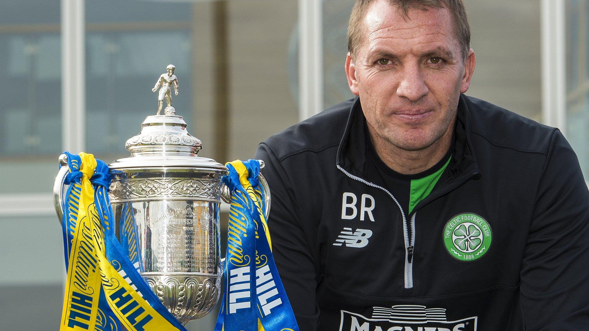 Brendan Rodgers poses with the William Hill Scottish Cup