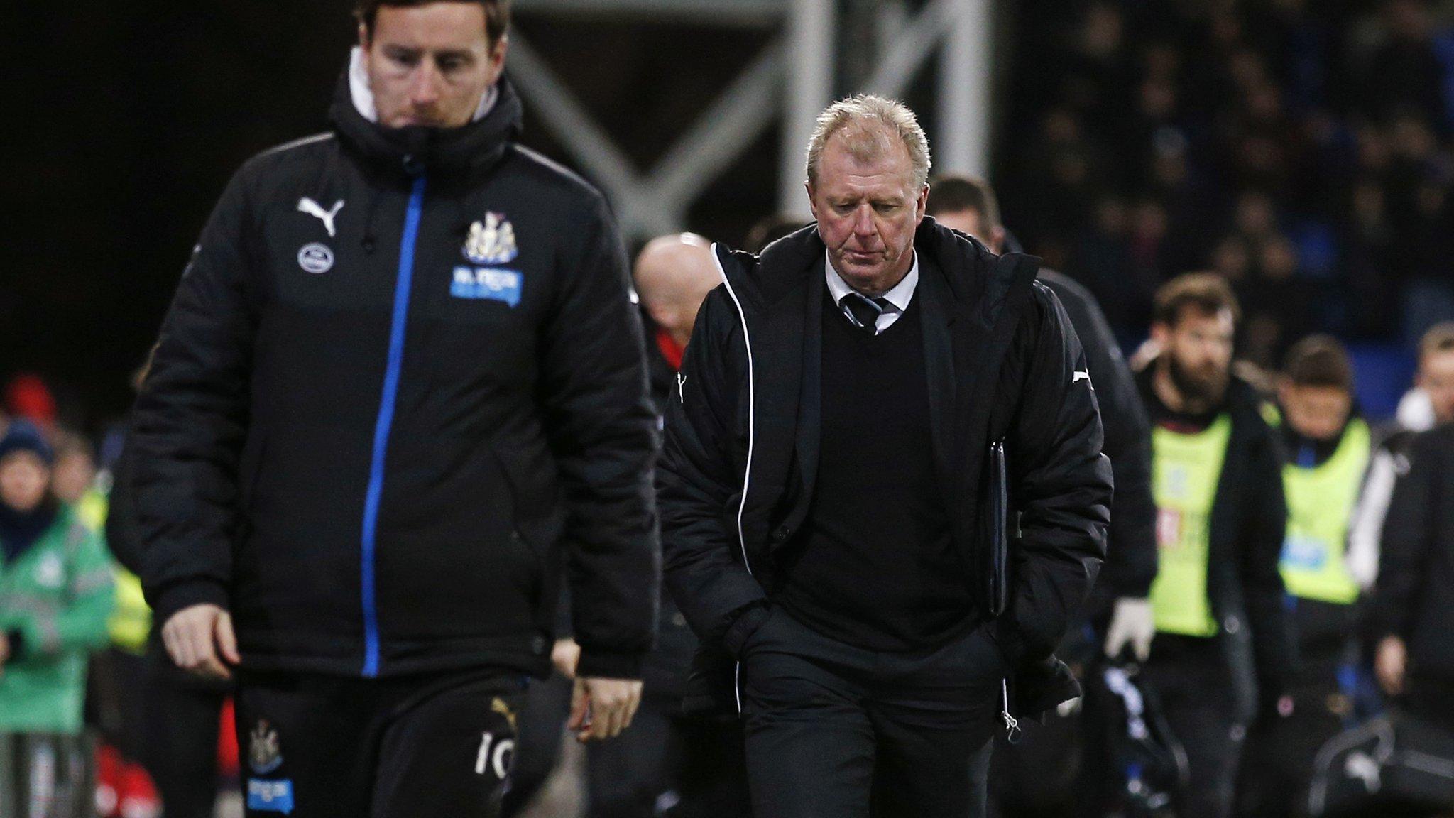 Newcastle manager Steve McClaren looks dejected