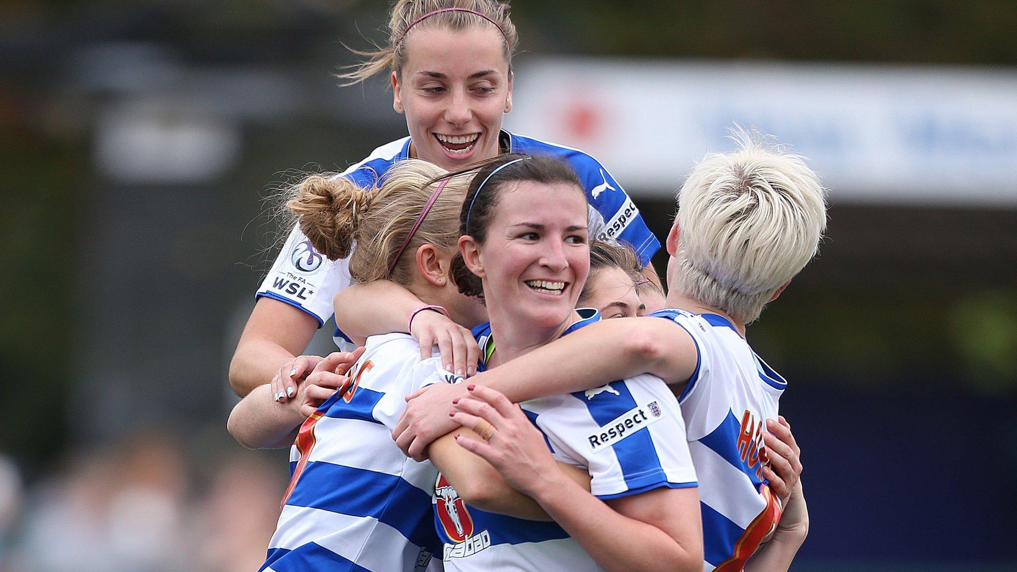 Reading celebrate goal against Aston Villa