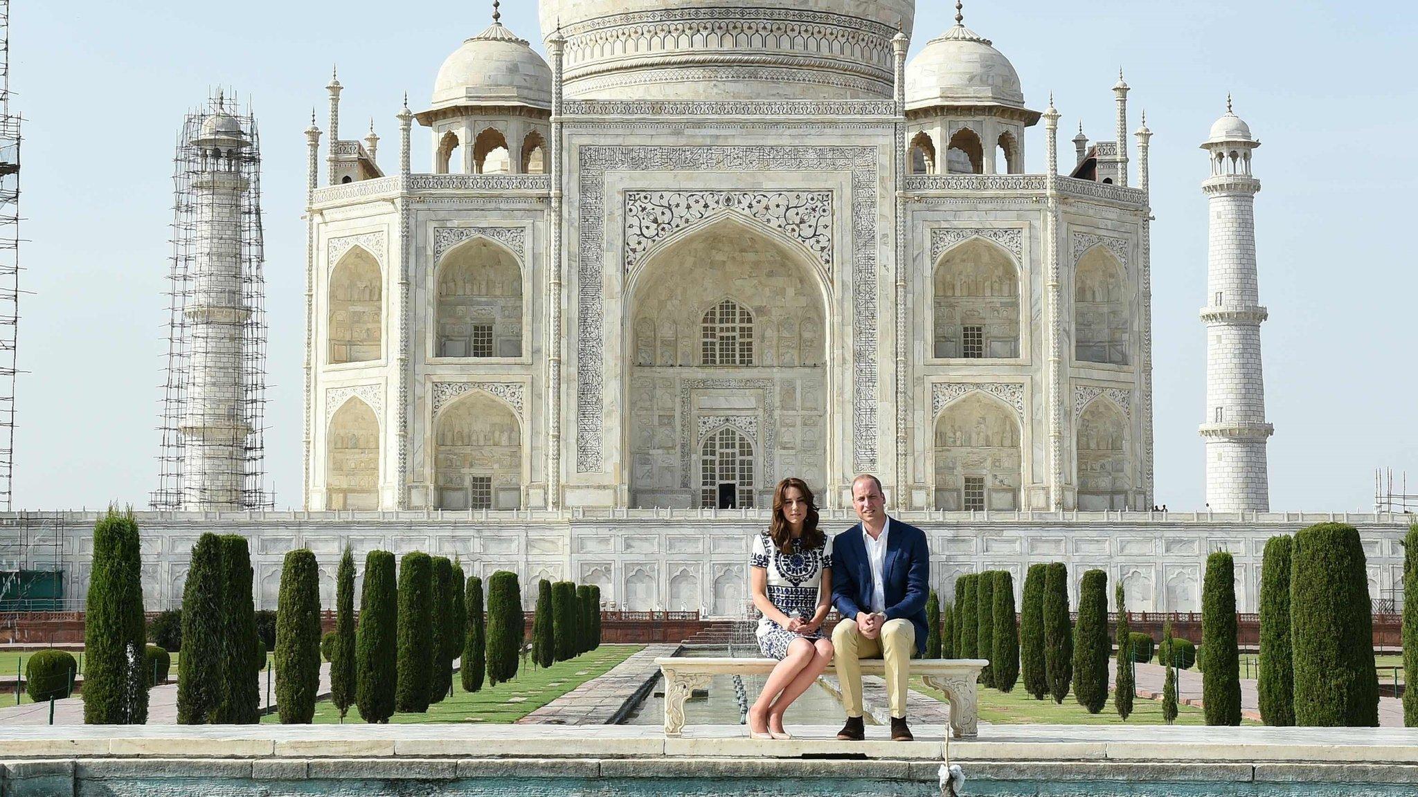 The Duke and Duchess of Cambridge at the Taj Mahal