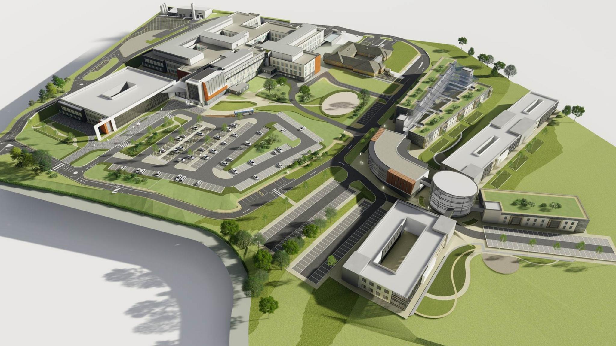 Artist's impression of West Cumbria Hospital redevelopment