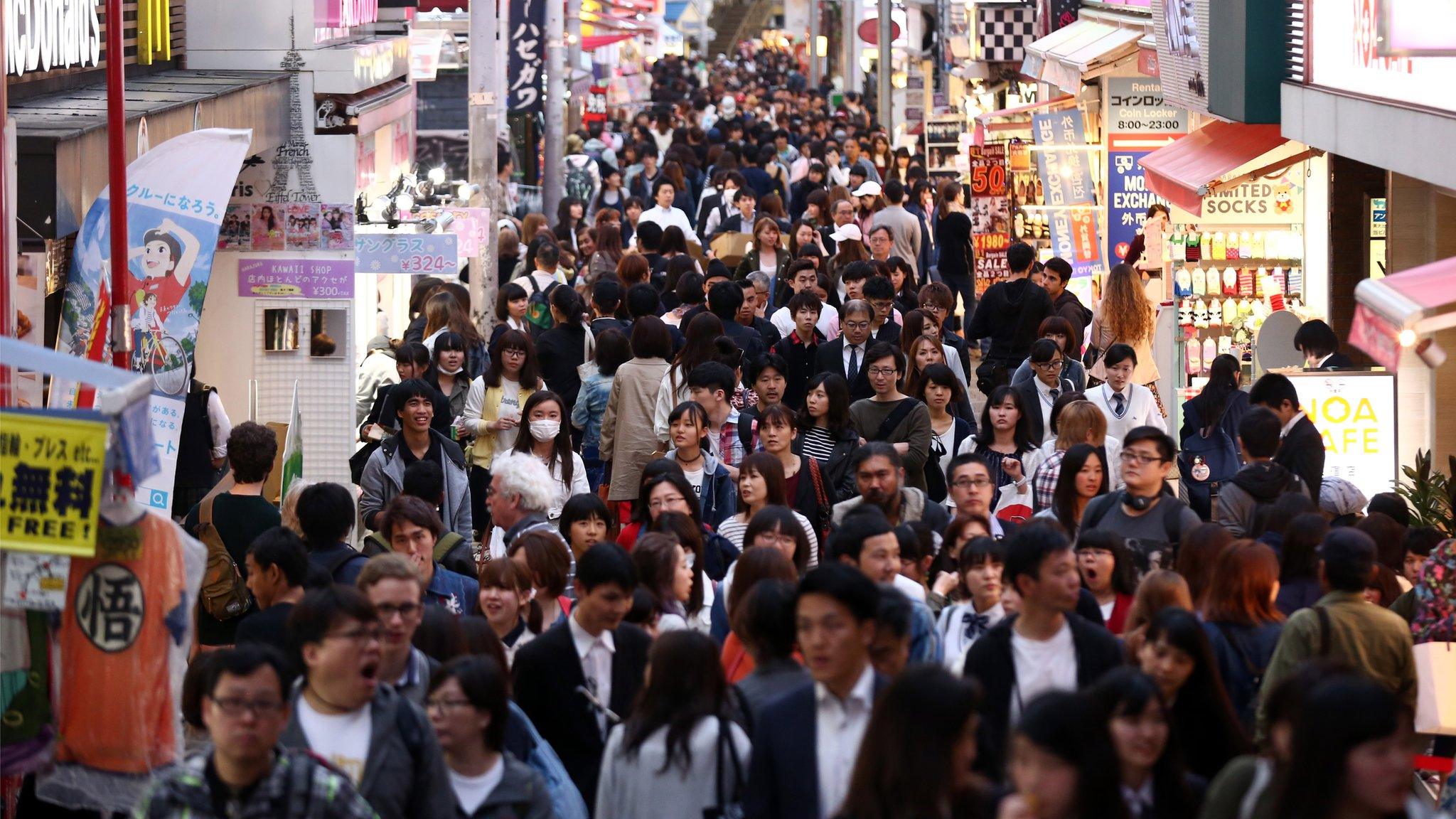 Shoppers in Japan