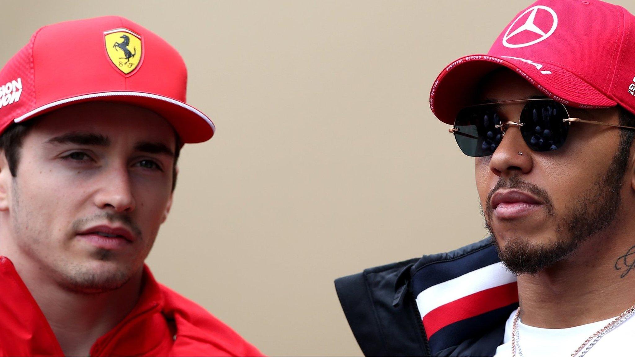 Charles Leclerc and Lewis Hamilton