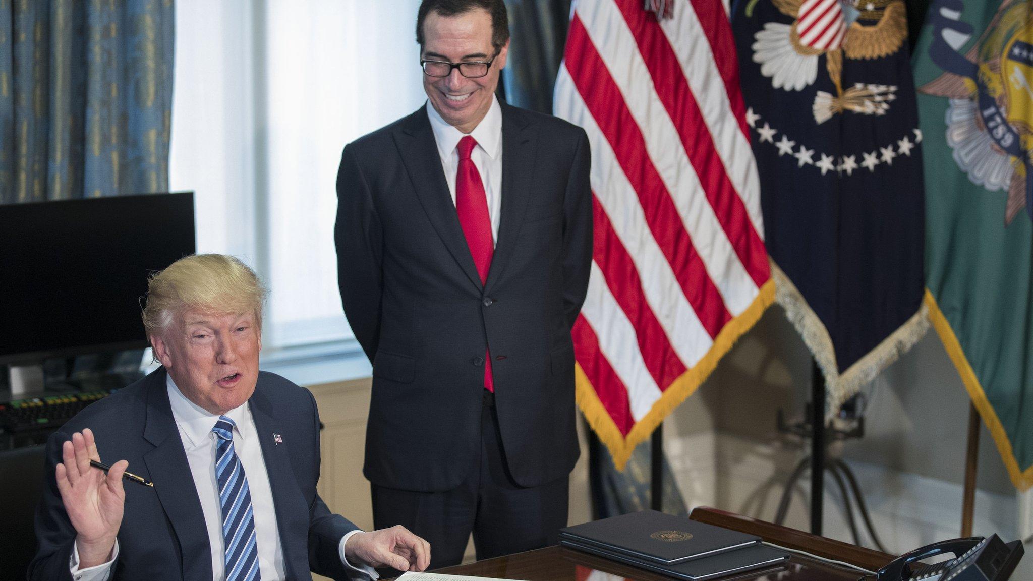 Donald Trump and Steven Mnuchin