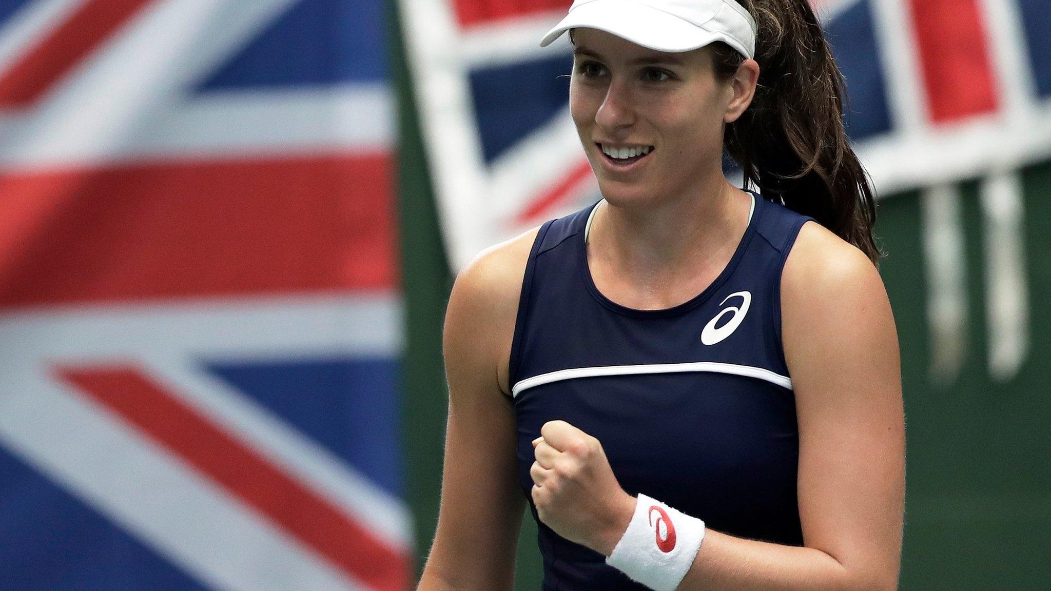 Johanna Konta wins Fed Cup match