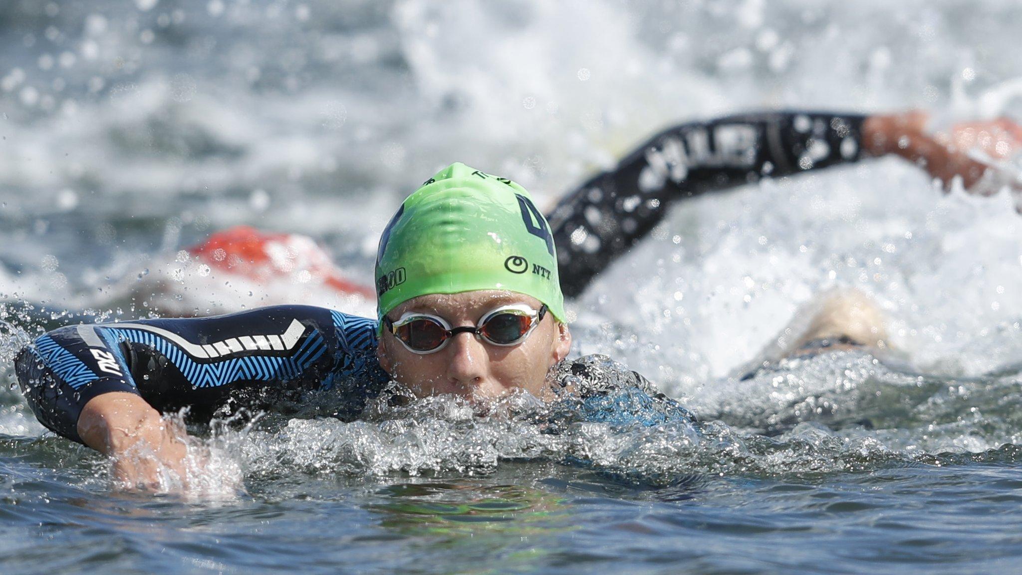 The Elite Men’s race on day one of the 2023 World Triathlon Series event at Roker Beach, Sunderland.