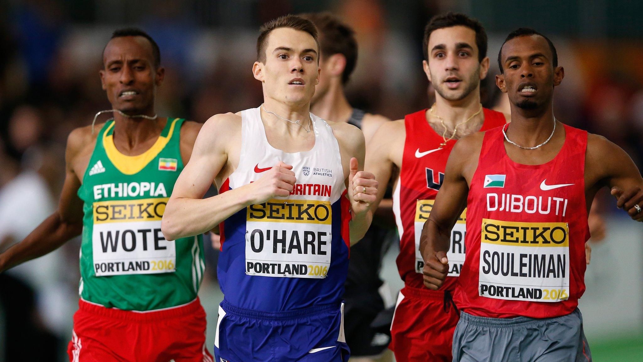 Chris O'Hare finished second in his heat in Oregon