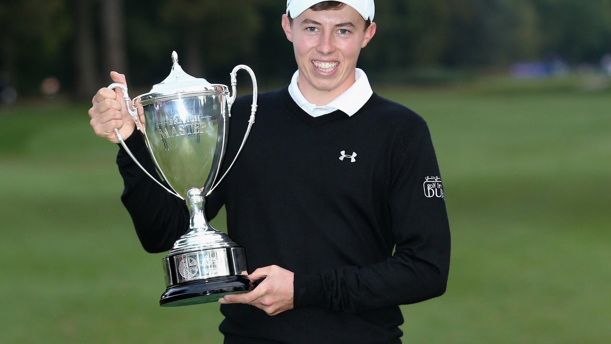 Matthew Fitzpatrick with the British Masters trophy