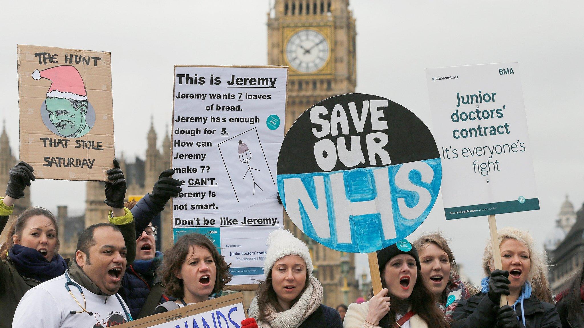 Protests in front of Big Ben