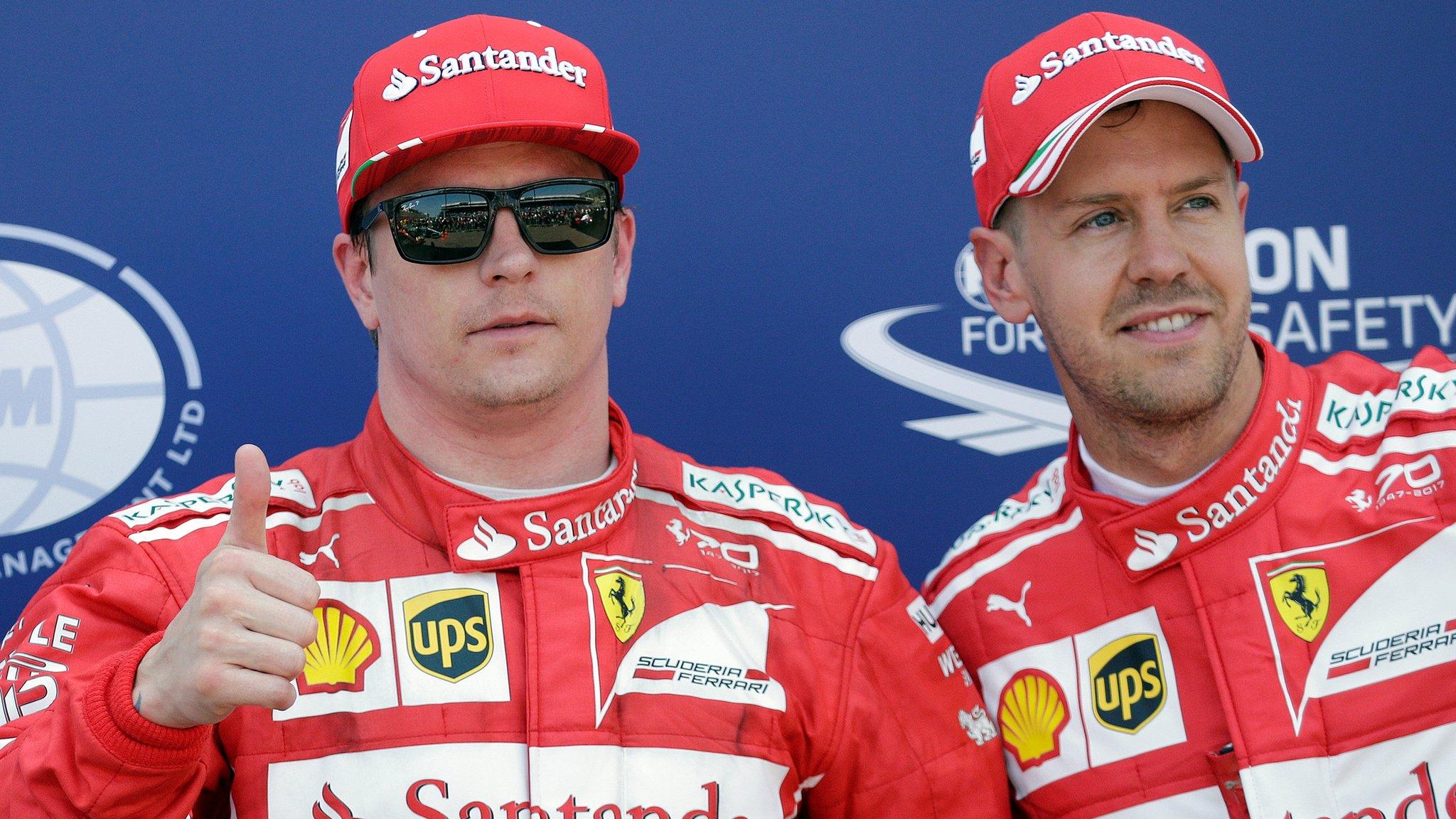 Kimi Raikkonen and Sebastian Vettel