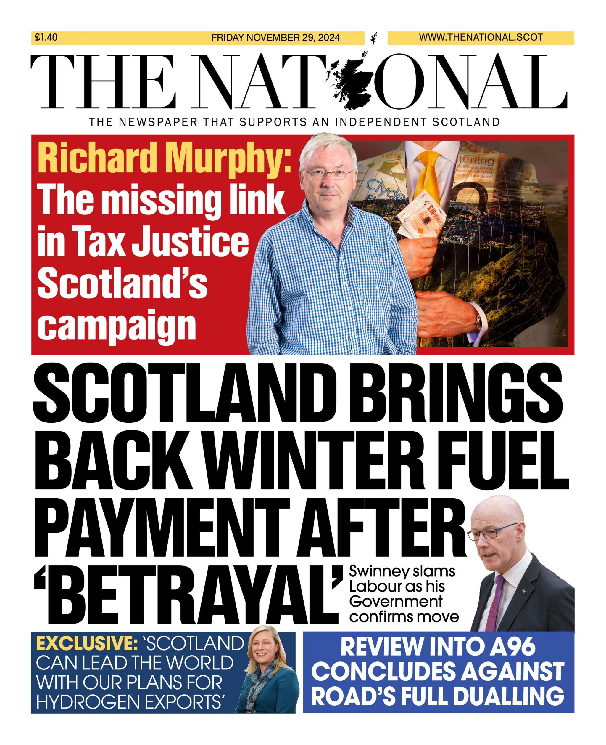 Scotland's papers: Winter fuel cash and Gregg Wallace 'storm' - BBC News