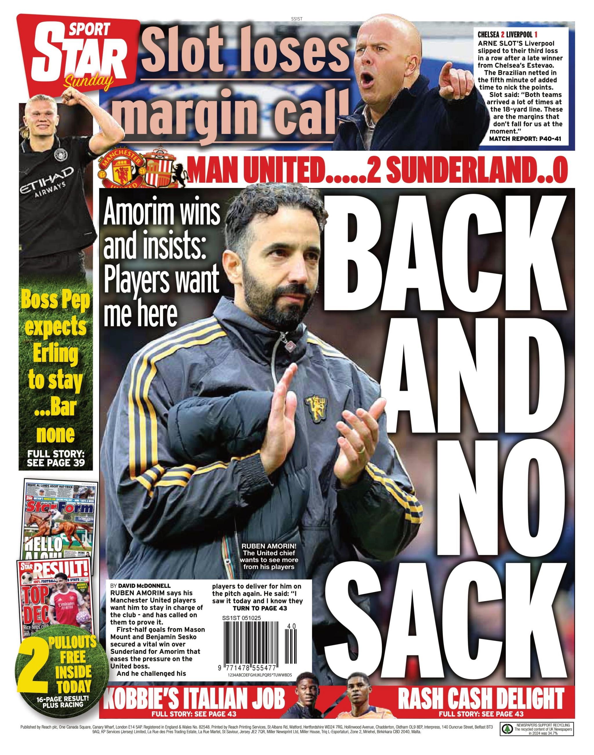 Star on Sunday back page
