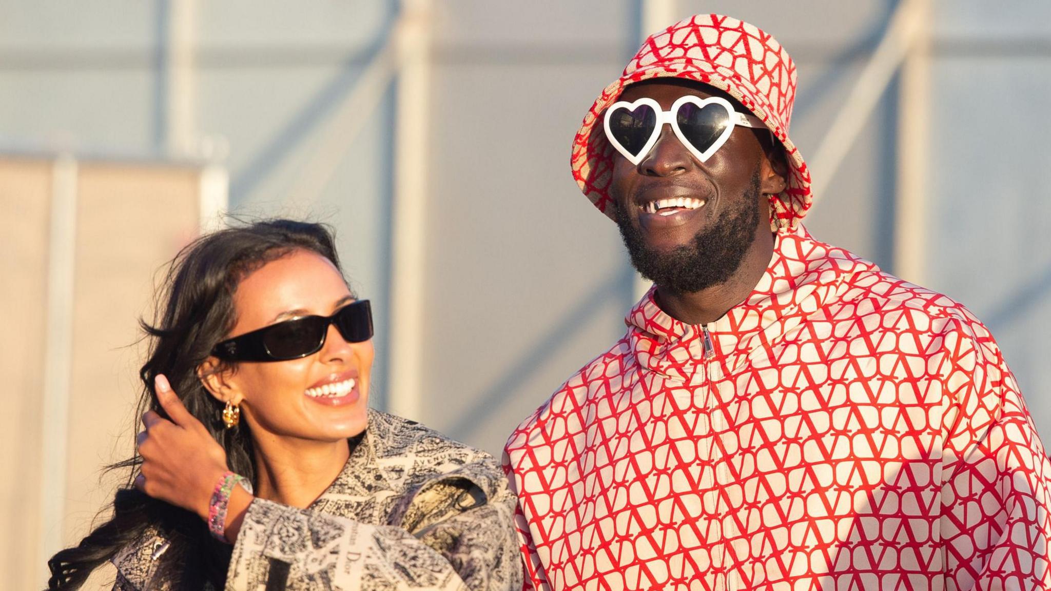 Maya Jama and Stormzy at Glastonbury