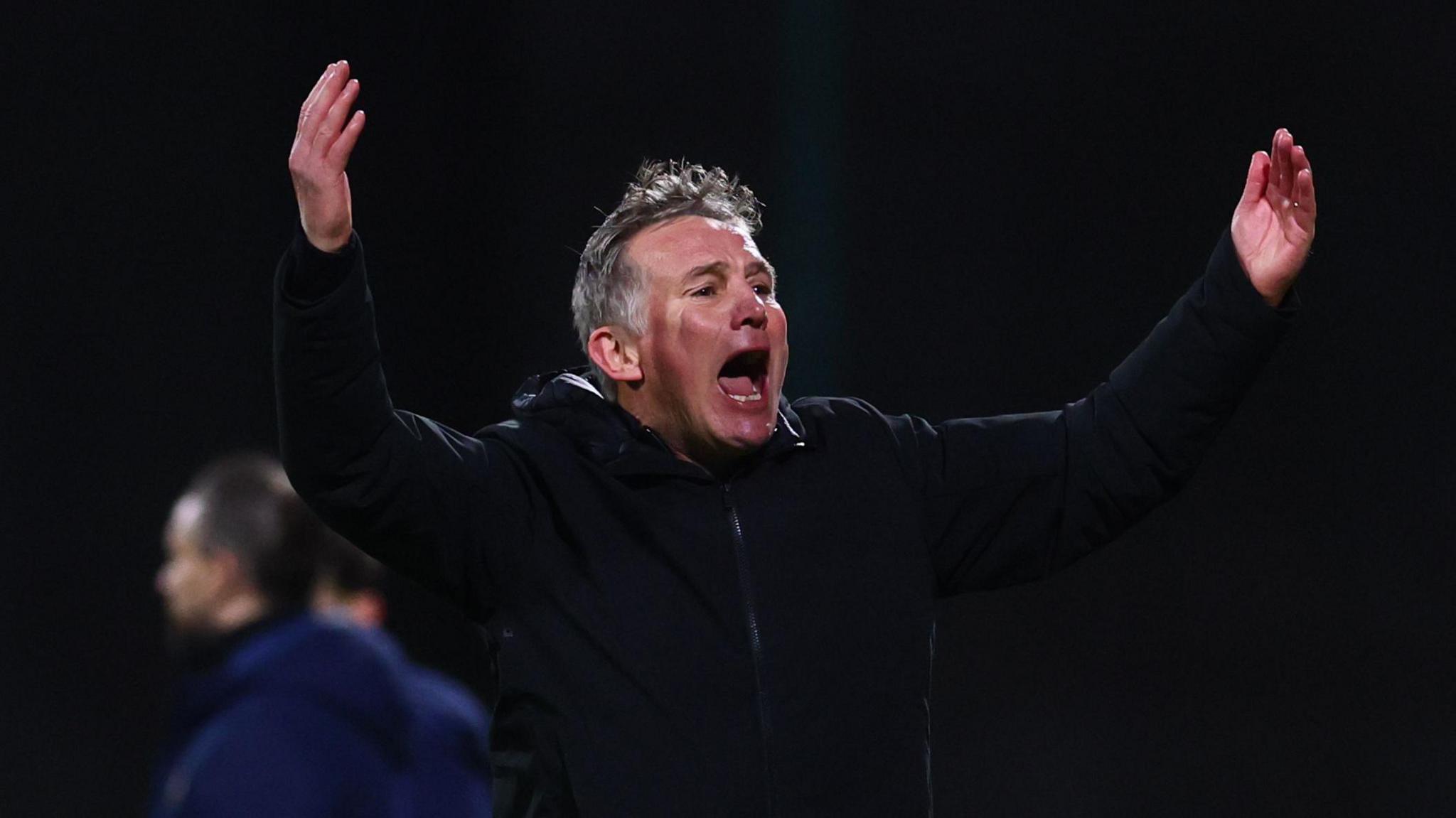 Wrexham manager Phil Parkinson celebrates