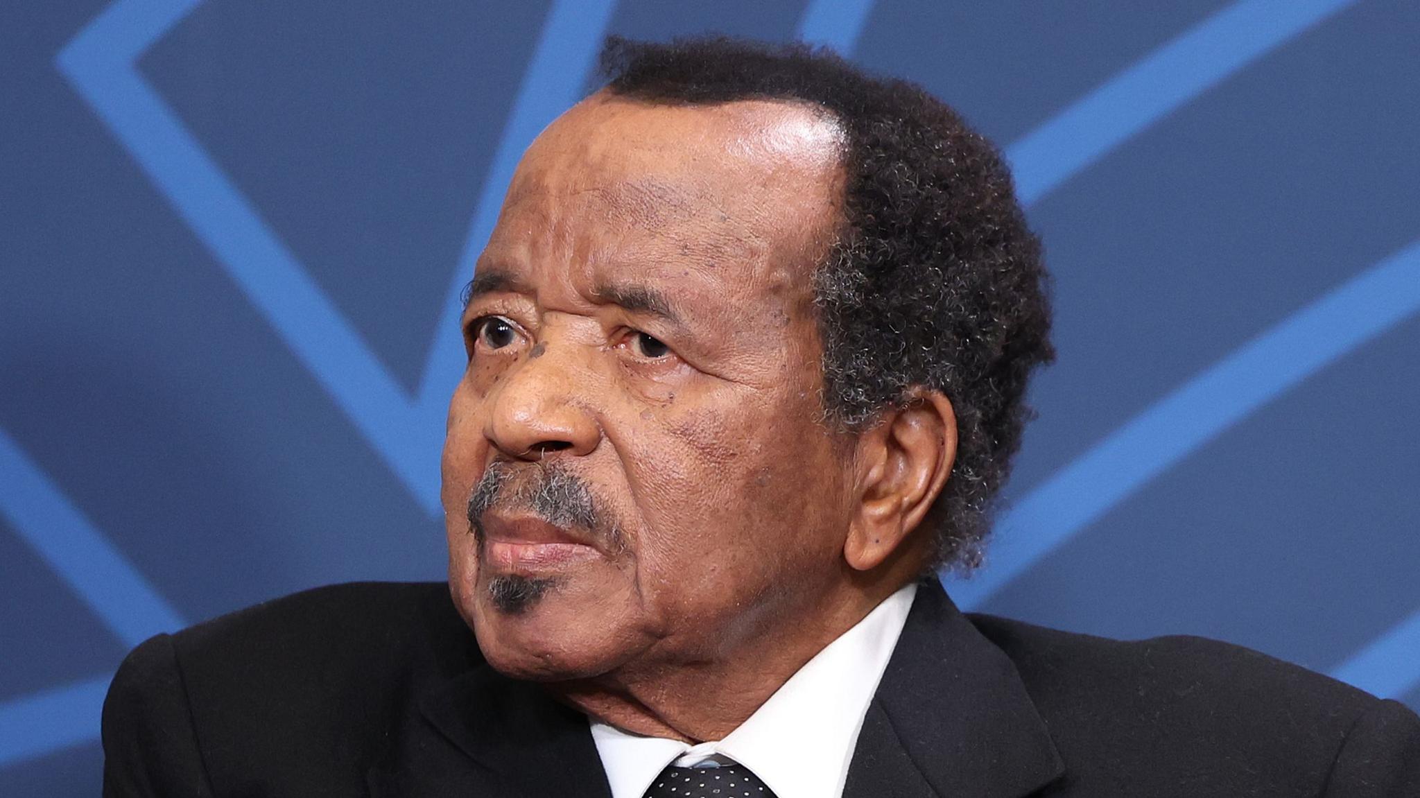  President of Cameroon Paul Biya delivers remarks during the Space Forum at the US - Africa Leaders Summit - 13 December 2022