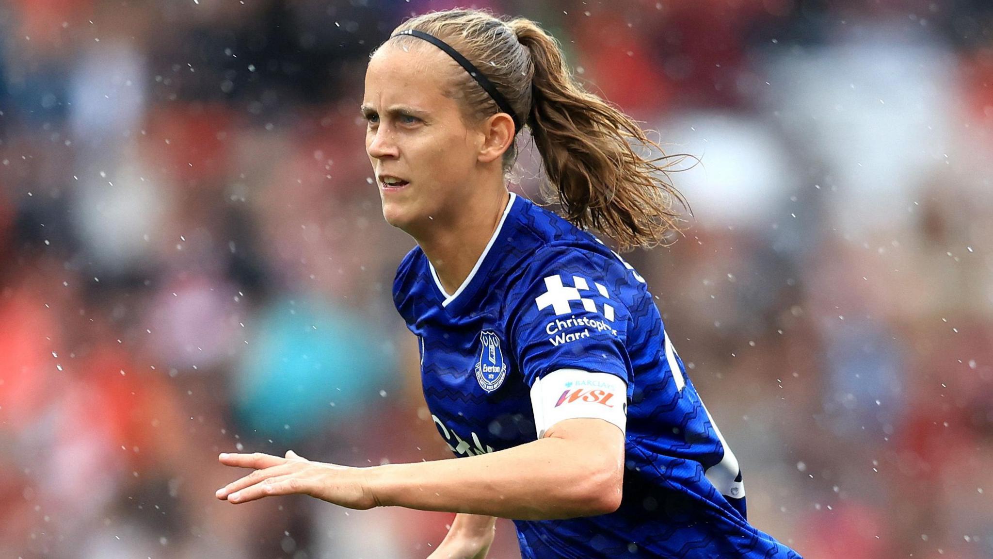 Katja Snoeijs playing for Everton