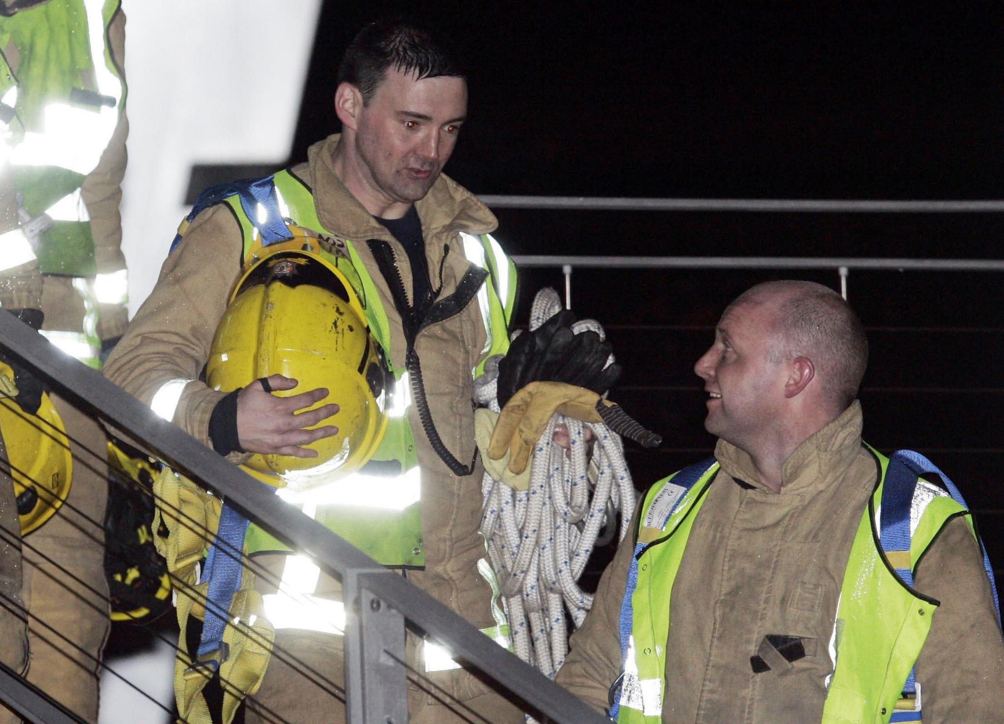 Firemen freed people stuck in the lift in January 2005