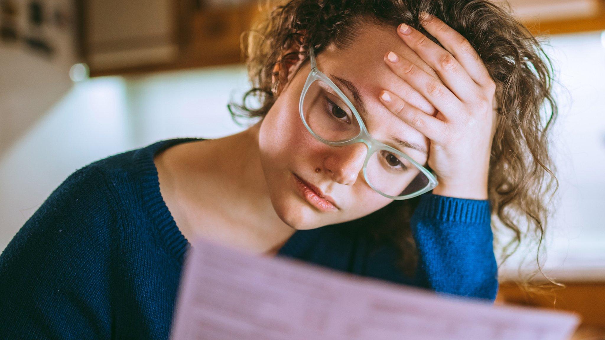 Woman looking worried