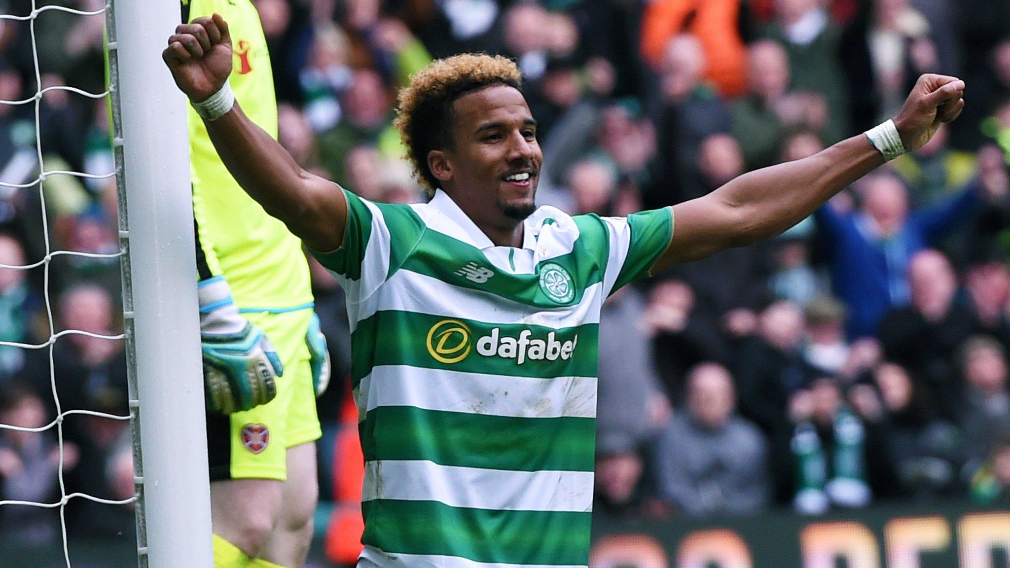 Scott Sinclair celebrates the first of his two goals