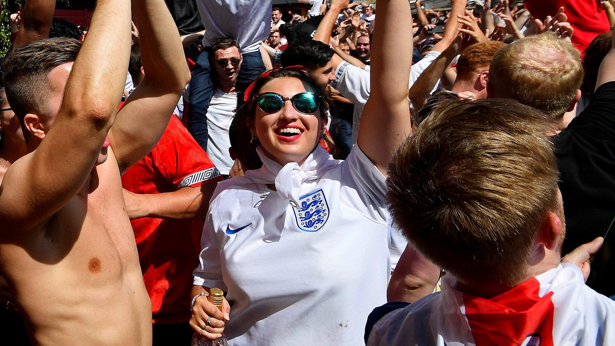 England fans celebrate